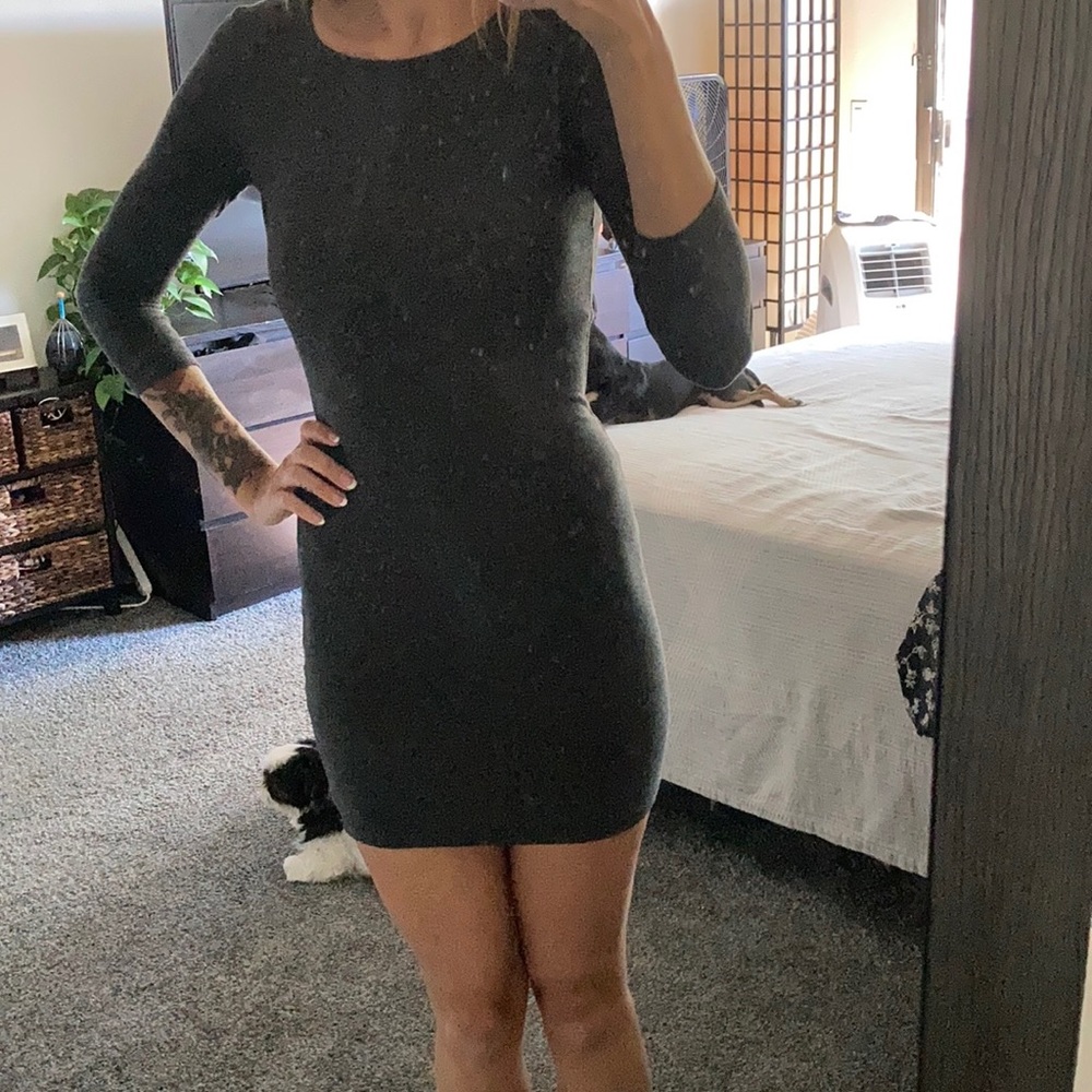 Grey fitted dress